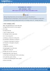 Đề số 2 - Đề kiểm tra học kì 1 - Sinh học 8